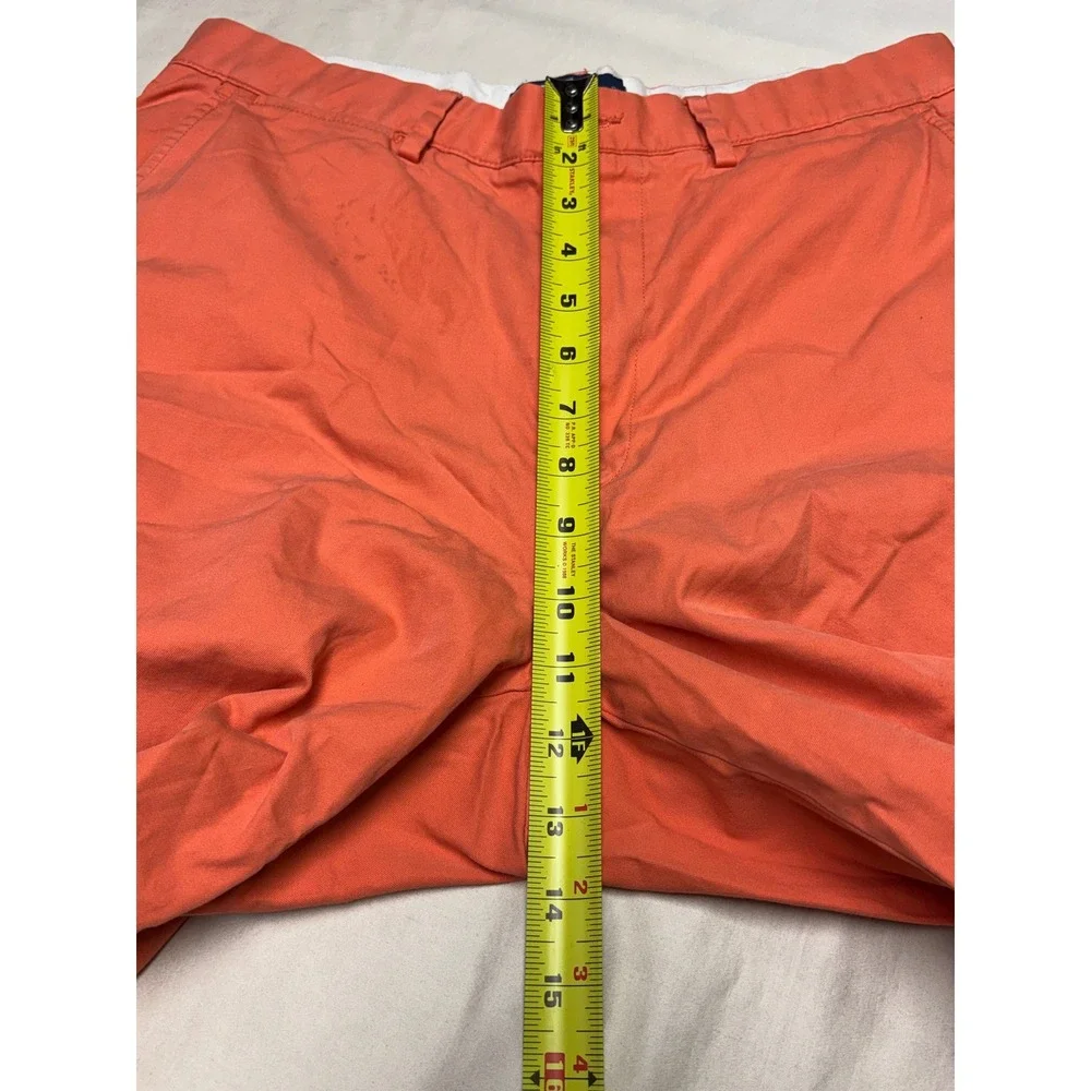 Polo Ralph Lauren‎ Mens Chino Shorts Size 32X9 Coral Orange Cotton Twill Flat